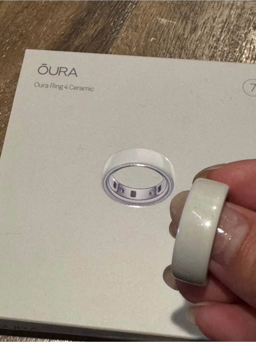 Oura Ring 4 in ceramic white ($175 off)